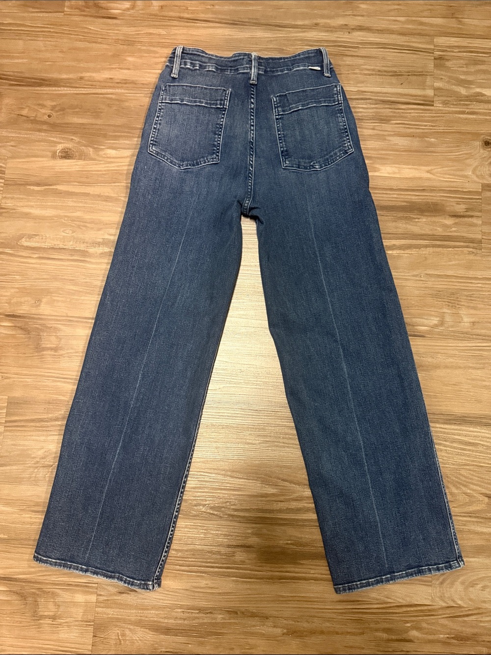 MOTHER The Major Zip Flood Wide Leg Jeans 24 Electric Souvenir $238 - Picture 5 of 12
